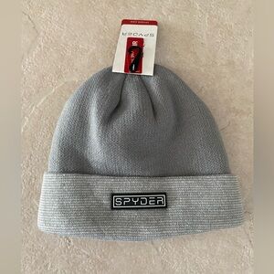 NWT Spyder Gray Knit Cuff Beanie - One Size